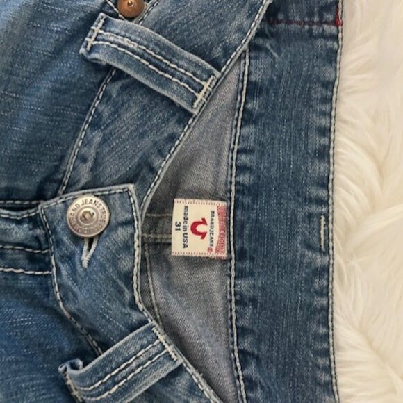 True Religion Sammy Crop Capris Medium Blue 31 - Picture 7 of 7